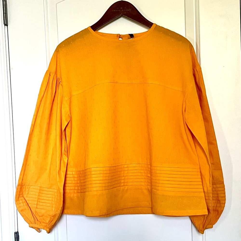 $119 1 People Strasbourg Spring Summer Blouse - Fenugreek Yellow - Size S